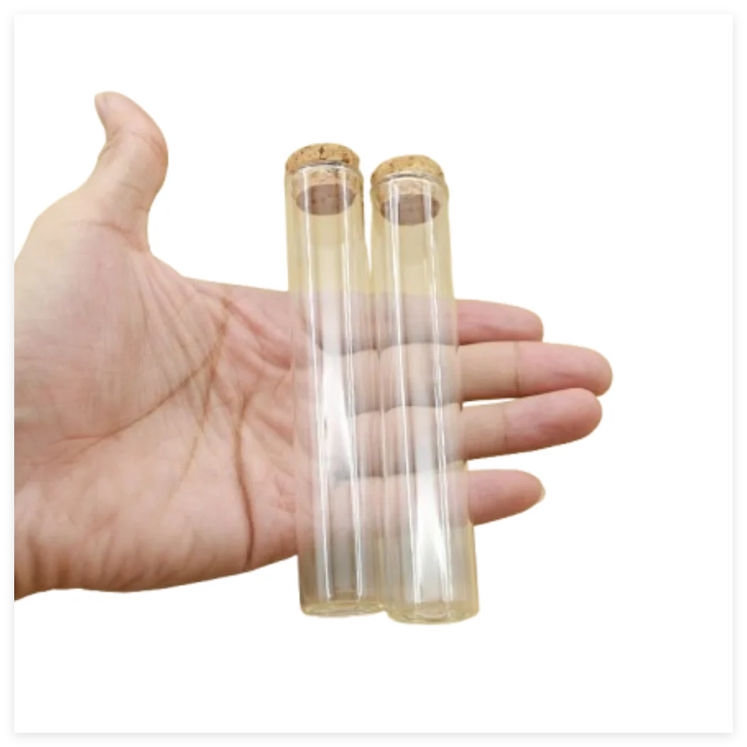 50 Pcs 30ml Glass Bottle Cork Stopper 17×22×120m Glass Jars Mini Seed Bottle Container Small DIY Vials Tiny Wedding Test Tube
