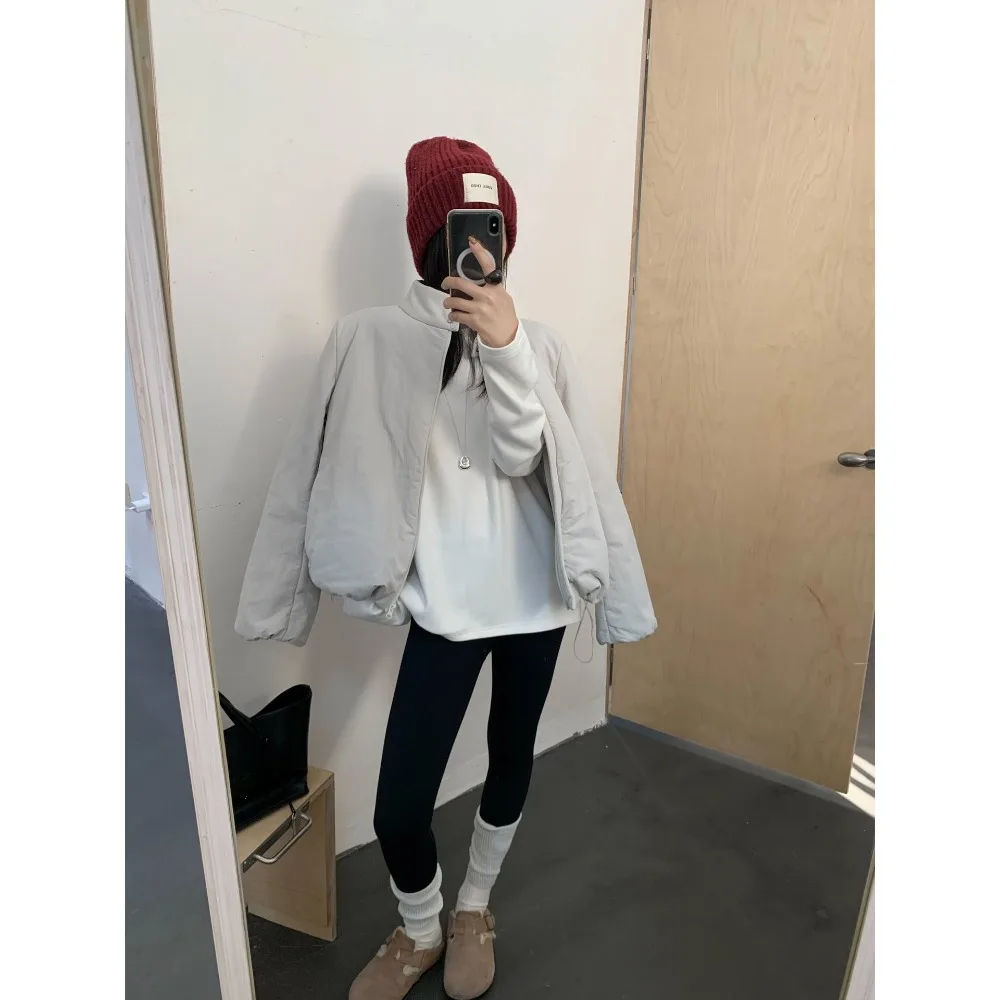 Ultra-light Small Puff Cotton Clothes Women's 2026 New Simple Warm Stand-up Neck Cotton-paddedJacket Has Fashionable and Simple