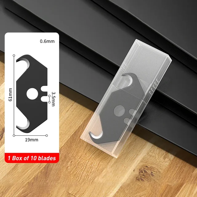 10 sztuk Heavy Duty Quick Sharper ostrze tnące okrągła główka hak do cięcia dywanów tapeta w kształcie litery T artystyczne ostrze noża