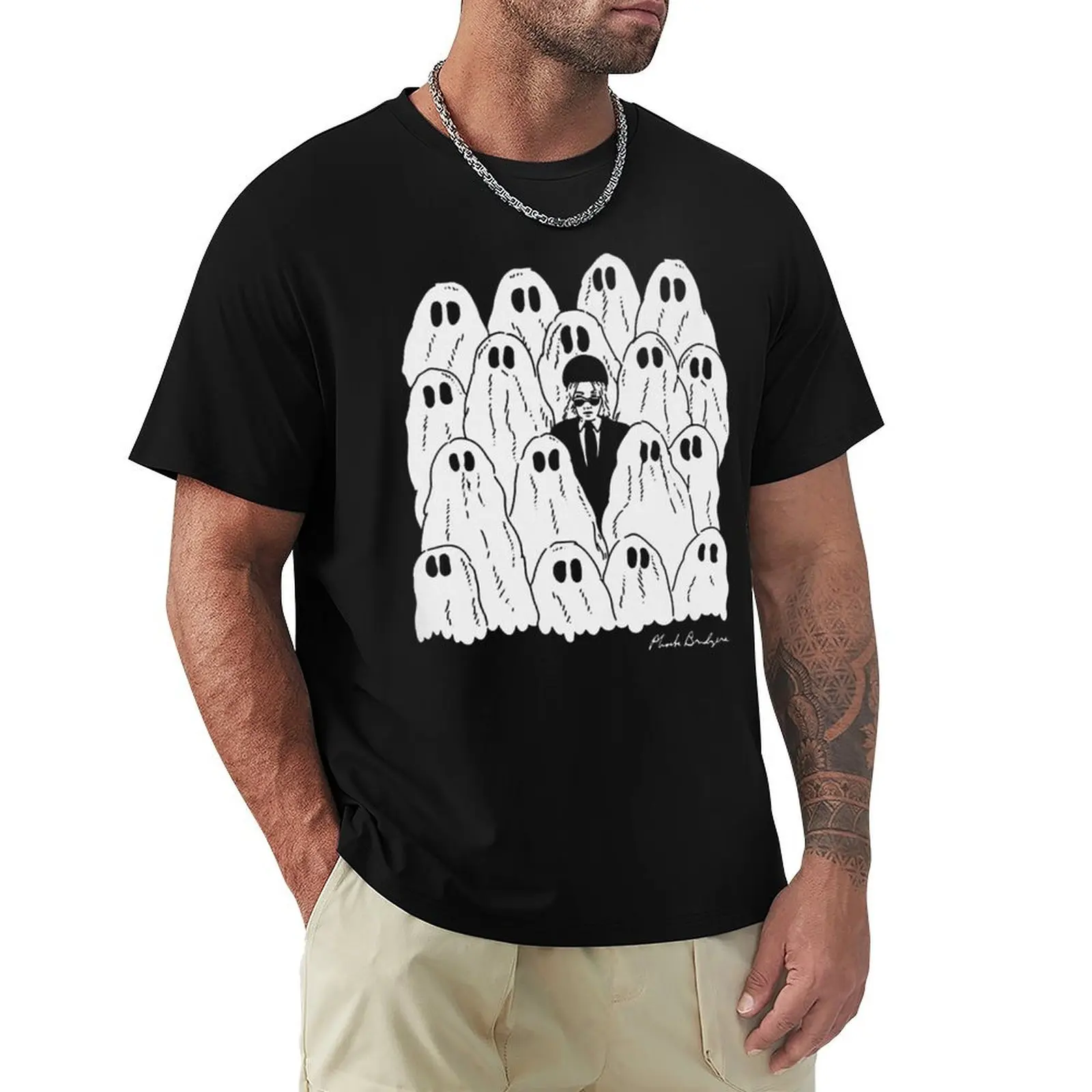 Original Phoebe Bridgers Ghost T-Shirt Festival Party Tee Top