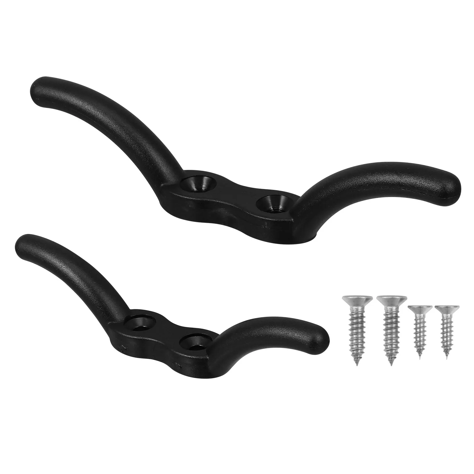 2Pcs Flagpole Cleat Hook Heavy Duty Nylon Tie Rope Flagpole Boat Tarps Easy Install Cleat Hook Cast for Flag Rope view 5