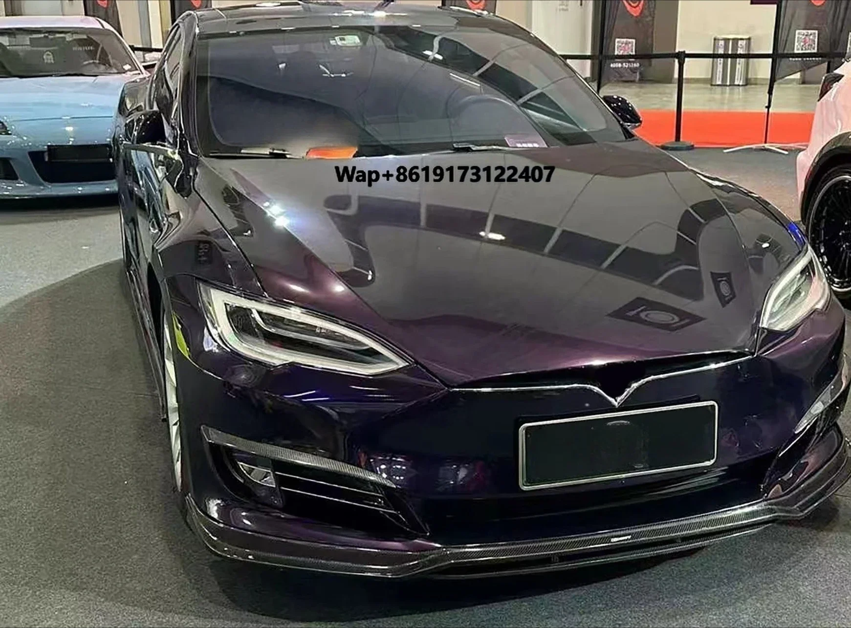 Suitable for  S-type Dry Carbon Fiber Automotive Components Front Bumper Front Lip  Model s Front Bumper