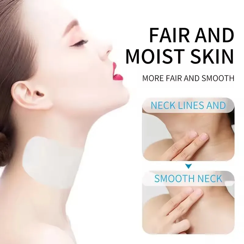 SADOER Firming Rejuvenating Neck Mask Hyaluronic Acid Moisturizing Neck Care Patch Nourishing Smoothing Neck Skin Beauty Skincar