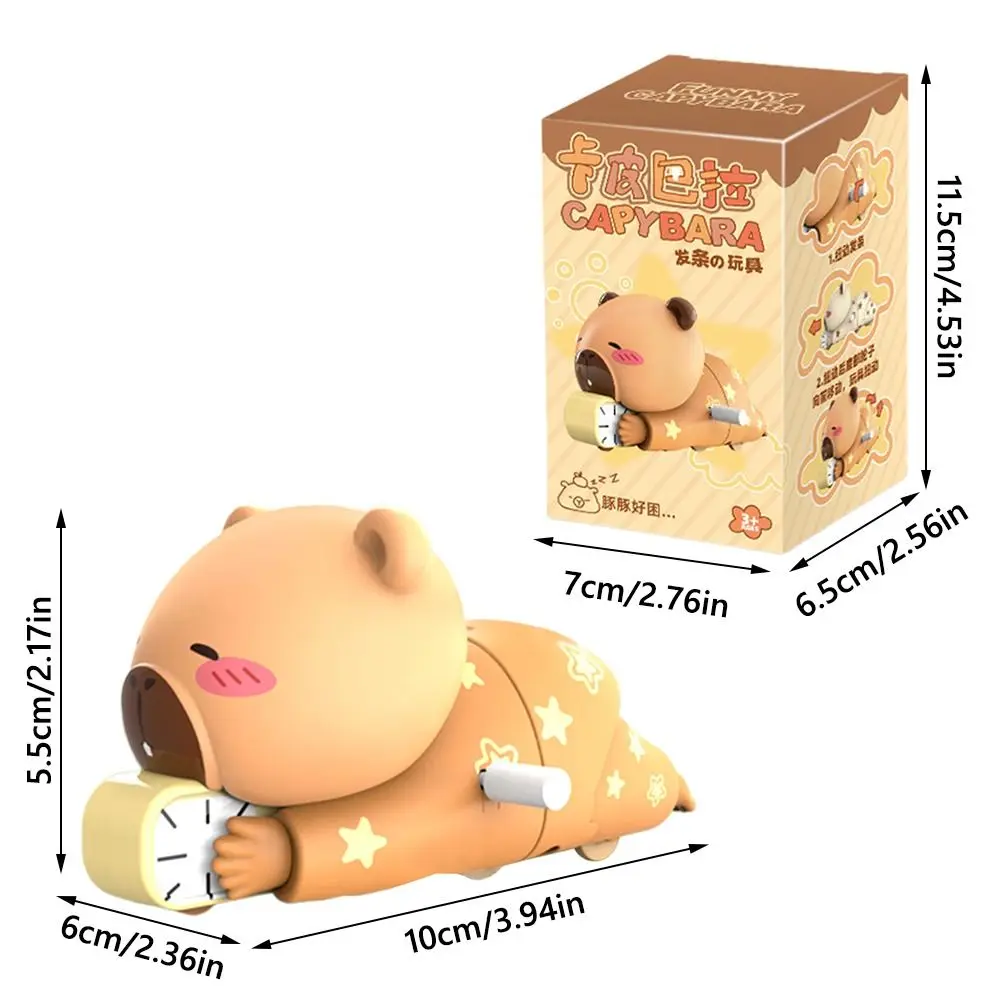 Novo rastejando capivara rastejando relógio brinquedo brinquedos educativos capivara boneca crianças relógio brinquedo dos desenhos animados capivara ornamentos