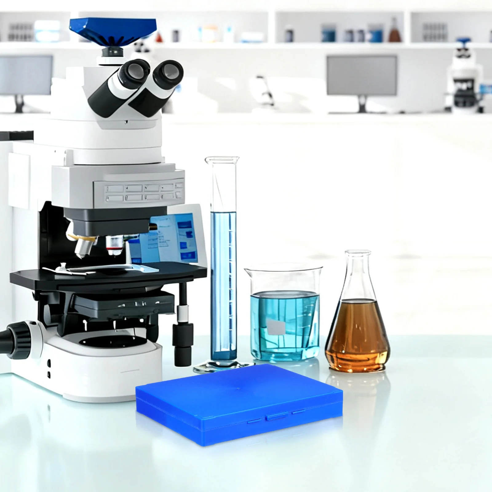 

100-Place Microscope Reusable Secure Storage for Pathology Slides Compact Size Slide Storage Solution