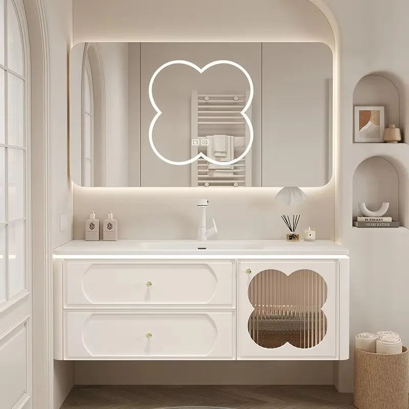 All Modern Bathroom Cabinets Colored Bathroom Vanity 54 Inch Wall Hung Vanity Unit With Mirror Cabinet