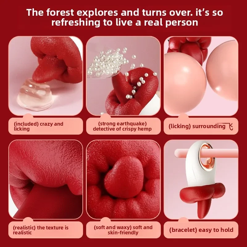 محاكاة قوية لعق اللسان الاهتزاز سيليكون أنثى البظر الحلمة محفز المهبل مدلك الإناث الاستمناء