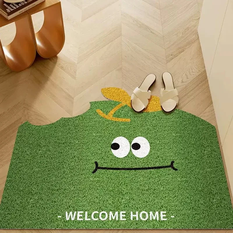 Alien silk circle entrance door mat can be cut, entrance mat scraping mud, rubbing soil, anti slip and dirt resistant
