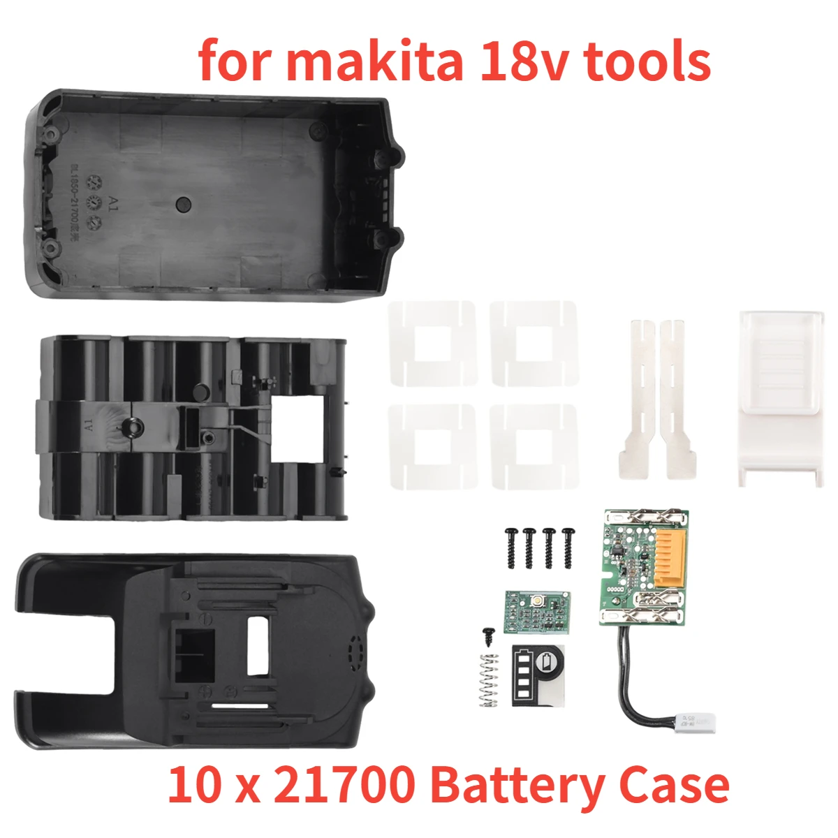 BL1830 10 x 21700 Battery Case PCB Charging Protection Circuit Board Shell Box BL1860 for makita 18v tools kit 10Ah 8.0Ah 6.0Ah