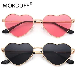 2023 New Metal Heart Shaped Sunglasses Candy Color Gradient Sun Glasses Outdoor Goggles Eyewear Oculos De Sol