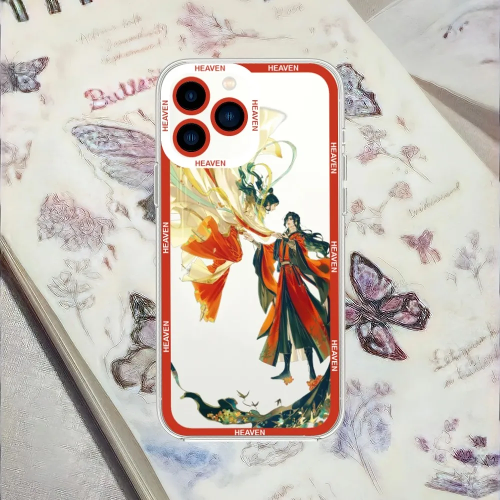 bilibili Comics TV Heaven Officials Blessing Phone Case For iPhone 13 14 Mini 11 12 Pro Max Transparent Shell