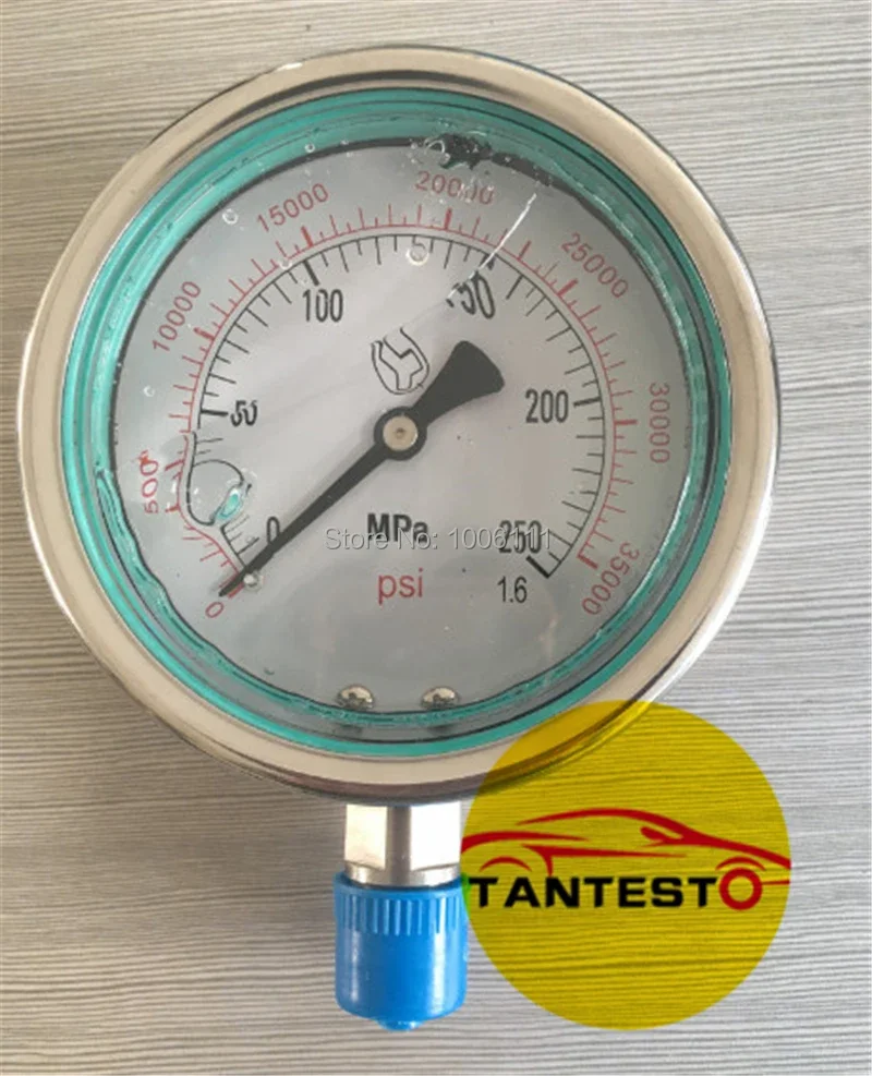 250MPA M20X1.5 High Pressure Fuel System Meter Gauge, 2500bar Common Rail Hydraulic Gauge