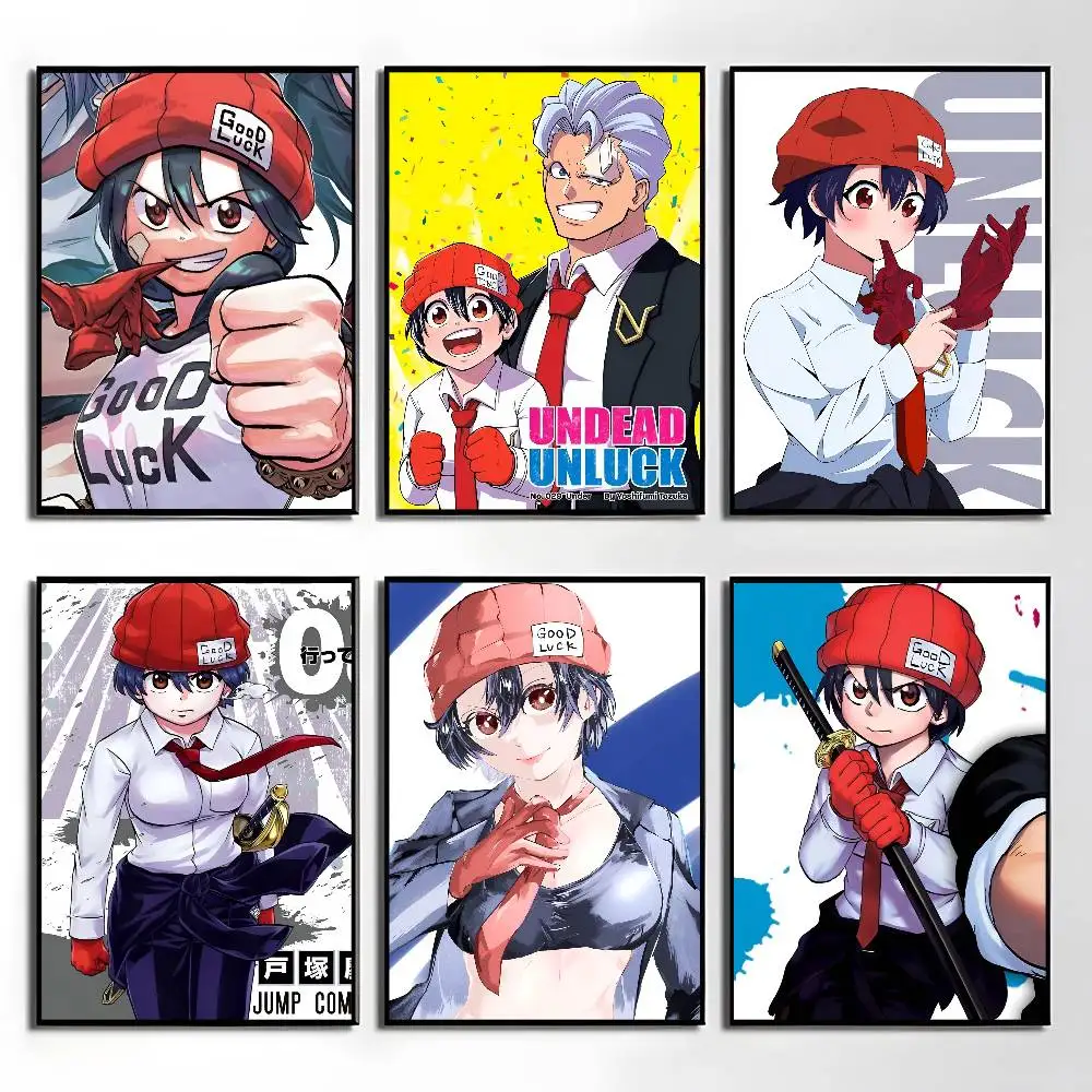 1pc Anime Undead Unluck Poster Sticker Print Waterproof Wall Art For Living Room Bedroom Home Decor