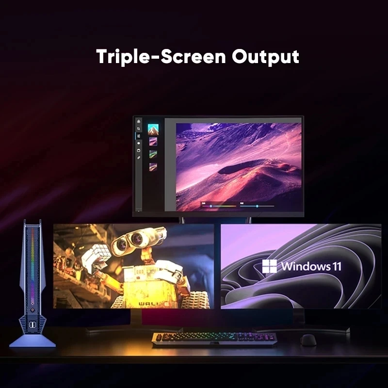 12th Gen Gamer PC Core i9-12900H i7 12700H Nvidia RTX3050Ti 8G Mini Desktop Computer 2*HDMI 1*Type-C 2.5G LAN PCIE 4.0 Wifi6