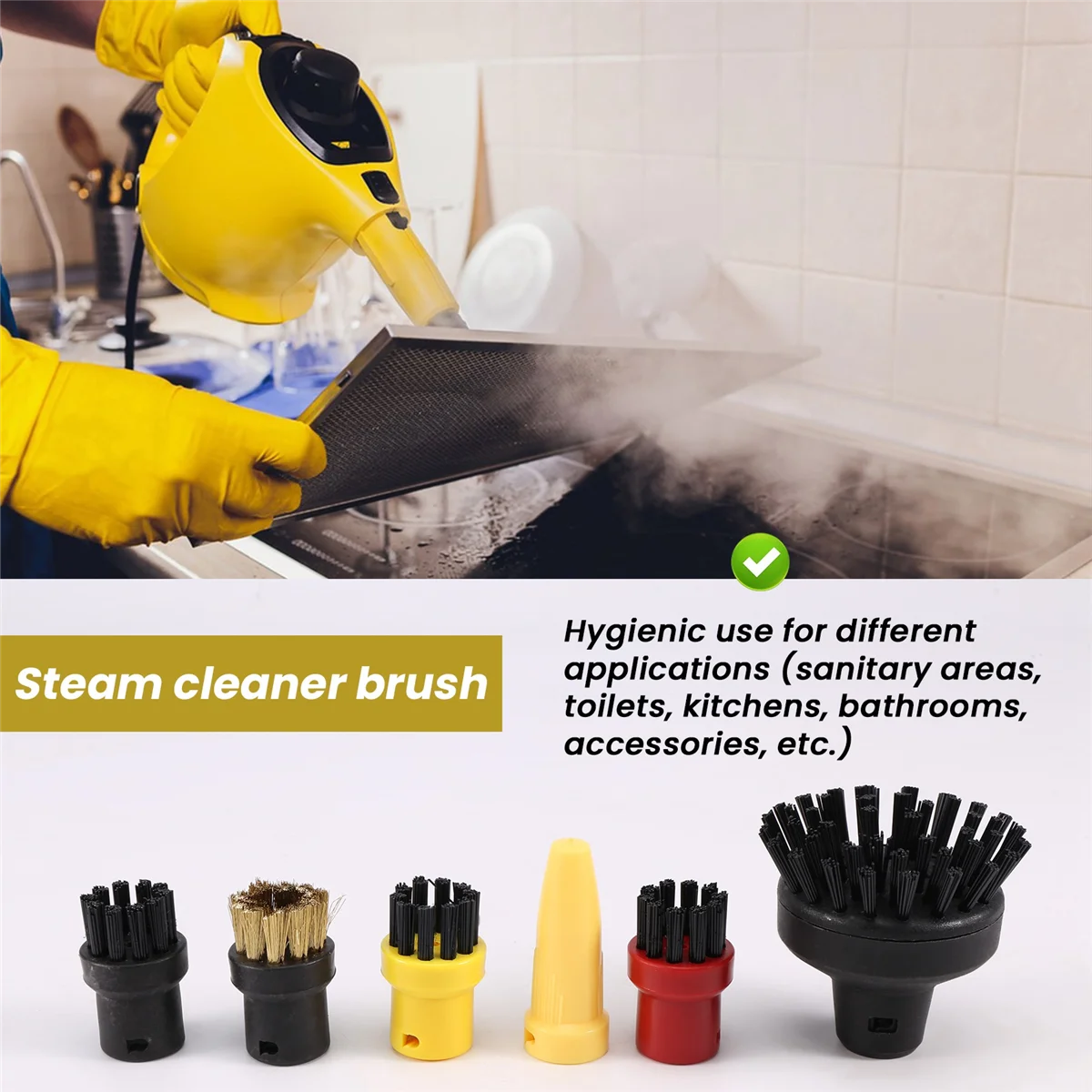 popolare piccola spazzola rotonda spazzola in rame pulitore a vapore testina per pulitore a vapore Karcher serie SC SC1 SC2 SC3 SC4 SC5 SC7