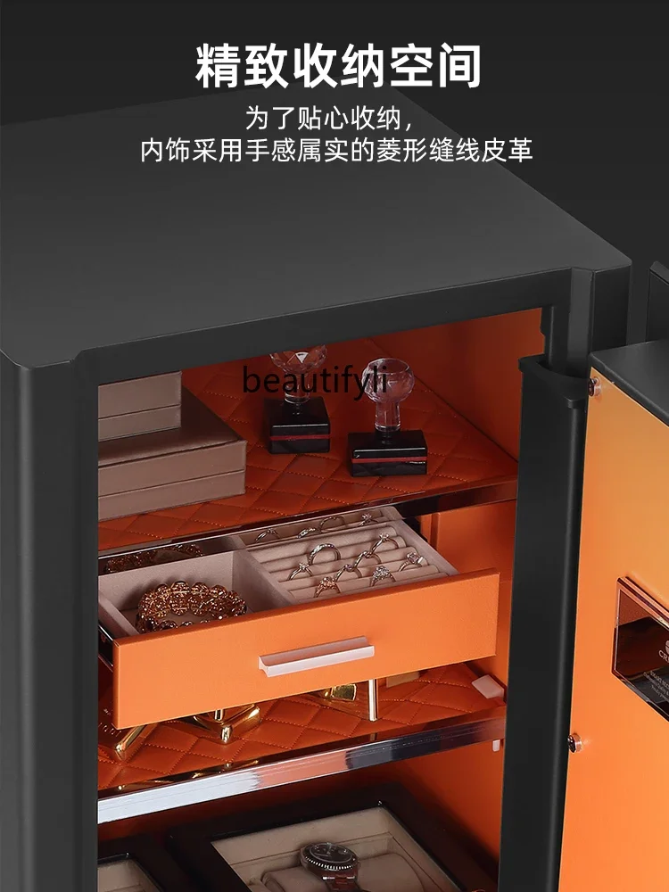 Safe Box Household Jewelry Storage Small Bedside Table Safe Box Anti-Theft Safe Box Wardrobe Embedded