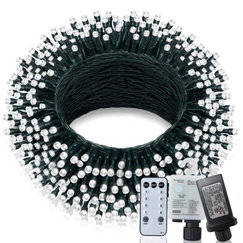 سلسلة ضوء بيضاء باردة عادية 60 متر 580 أضواء داخلية وخارجية لعيد الميلاد وعيد الميلاد وحفلات ديكور حديقة المنزل