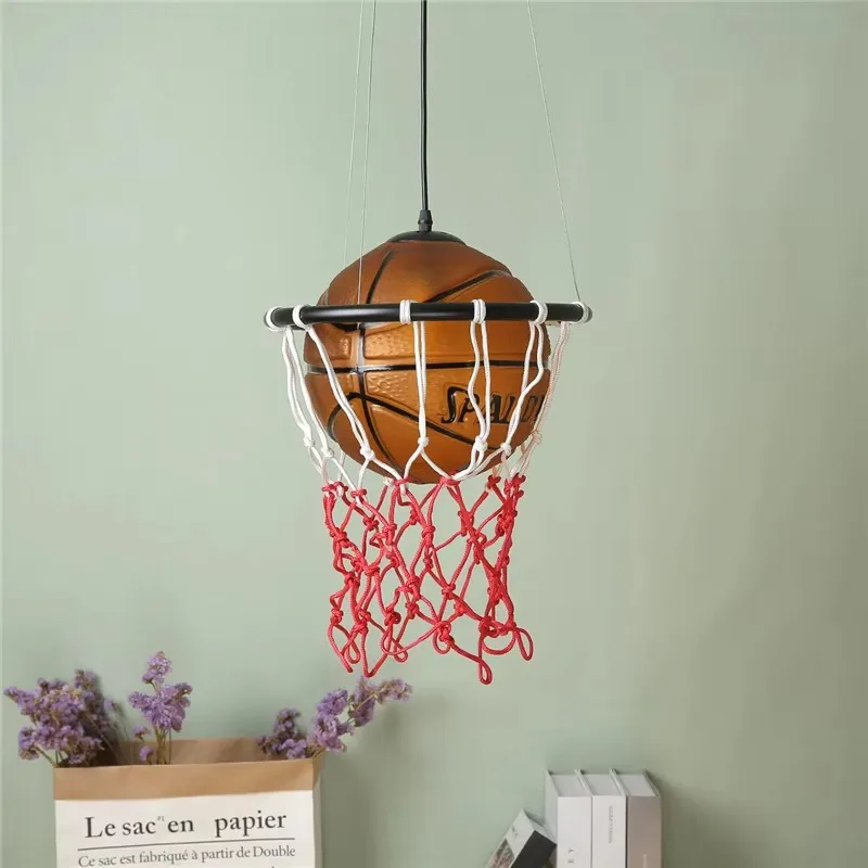 

Basketball Pendant Light Modern LED Chandelier for Kids Room Living Room & Restaurant Sports Themed Hanging Fixture