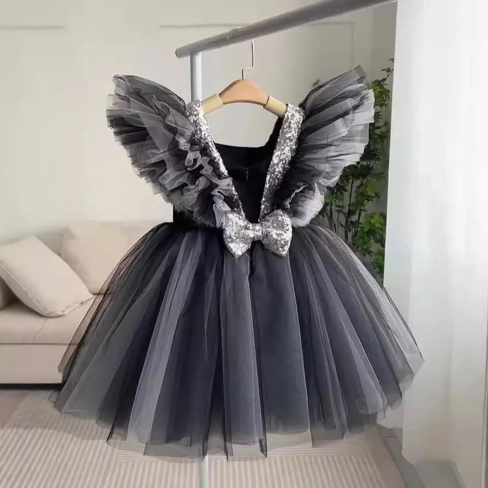 

Children Evening Dresses for Girls 1-10Years Kids Birthday Party Luxury 2024 Fluffy Ball Gown Wedding Prom Formal Dress