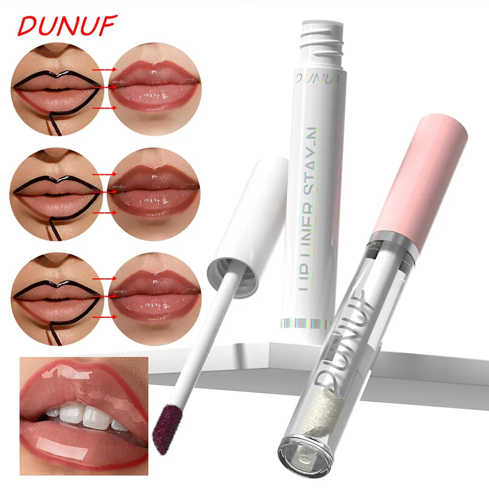2 قطعة مجموعة تحديد الشفاه القابلة للتقشير طويلة الأمد مع زيت الشفاه المرطب غير اللاصق مقاوم للماء البقاء المغذي للعناية السائلة