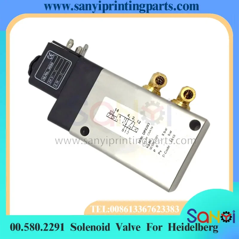 Цельный электромагнитный клапан 00.580.2291 для Heidelberg XL106 XL105 XL75 CD102 SM102 CD74 SM74 SM52, детали печатной машины