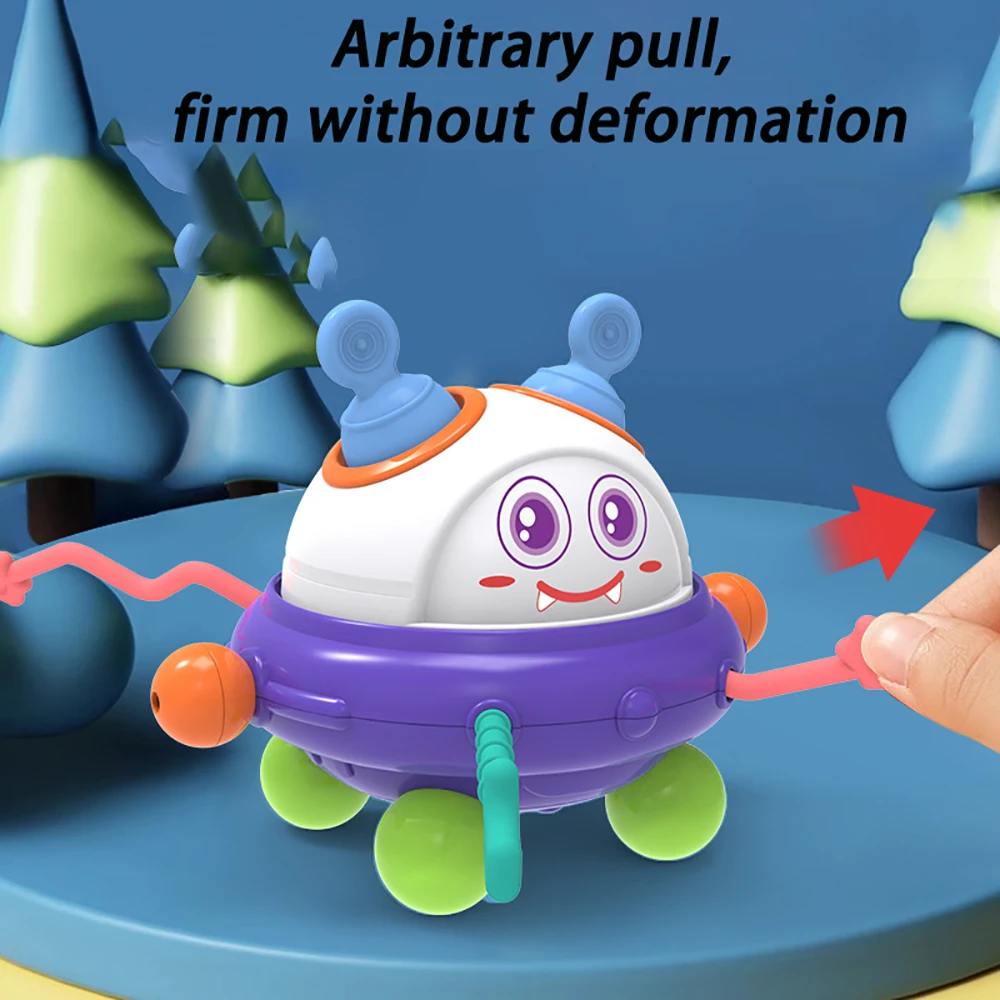 Baby Toys Space Saucer Ball Exercise Grasp Ability Can Rotate Can Chew Can Pull Children Gifts Silicone Baby Sensory Toys Babies