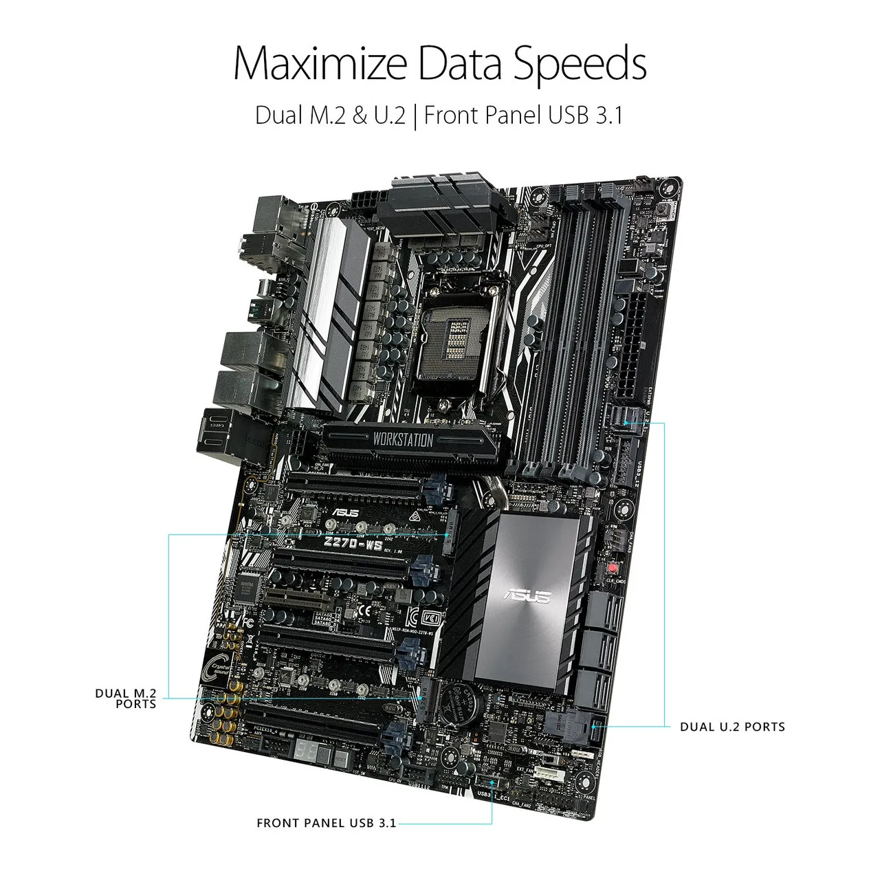 ASUS Z170-WS Workstation Moederbord Intel Z170 LGA 1151 DDR4 64G M.2 HDMI 2.0 ATX ondersteuning i3-6300 i7-6700 7400 7600 cpu