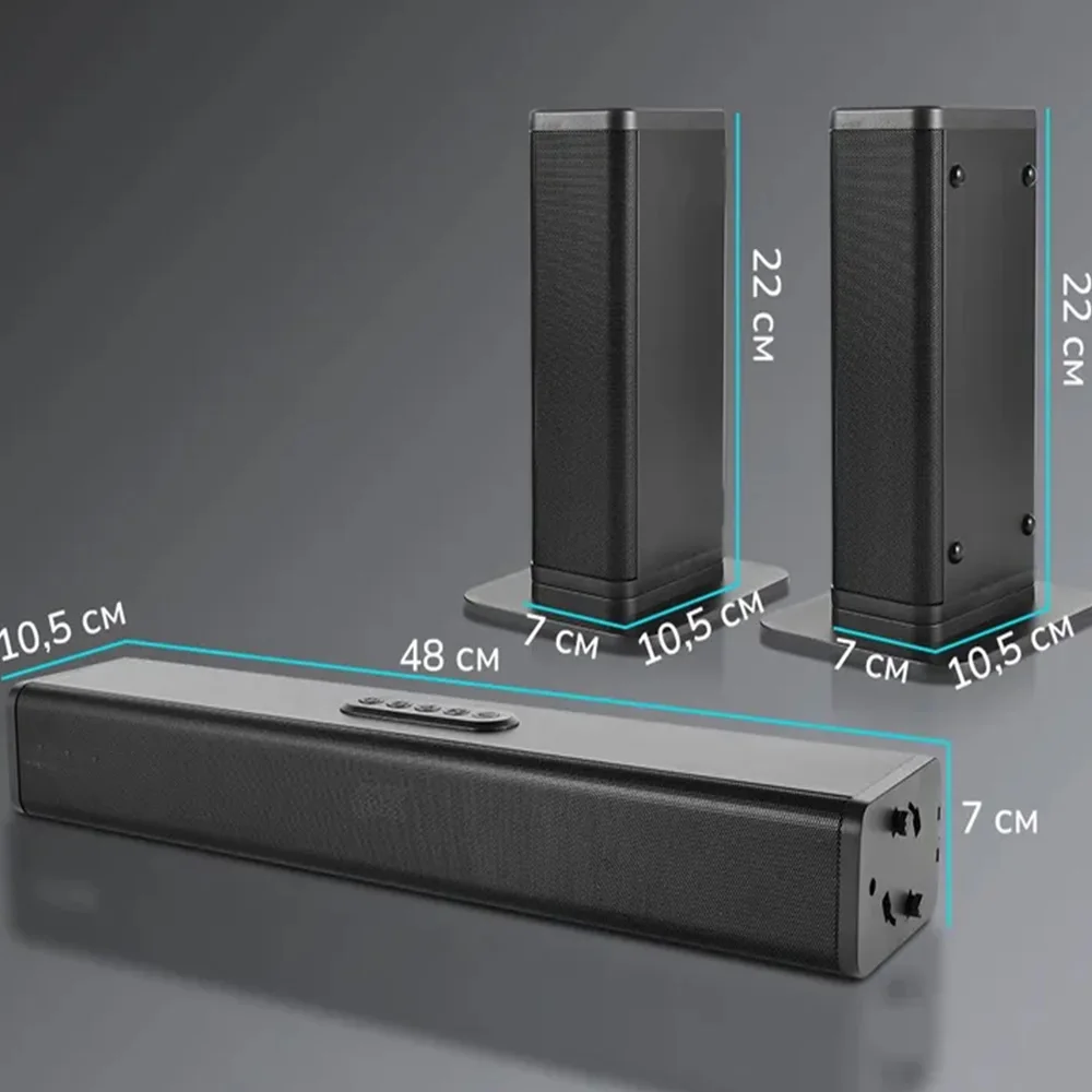 Samtronic TV Sound Bars Detachable 3 in 12.1 Channel TV Speaker Build in Subwoofer for Surround Sound System Optical/Aux/USB/ARC