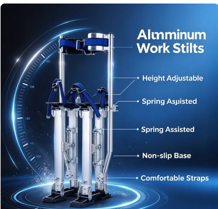 Aluminum Stilts Adjustable Telescopic Legs Drywall Bench Clown Performance Stage Prop Renovation Tool High Quality
