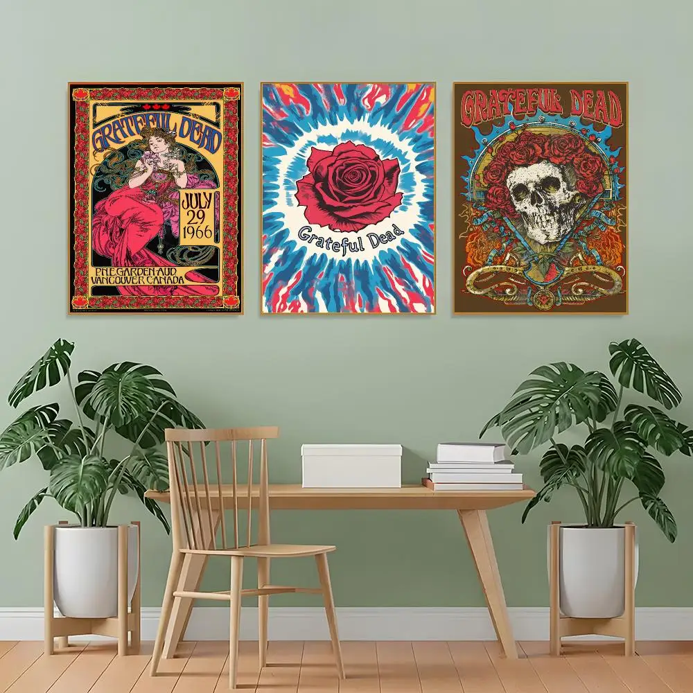 G-Grateful Dead-d Mental Poster Poster Artistic Stylish Wall Art For Home Office Bathroom‌ Decor Living