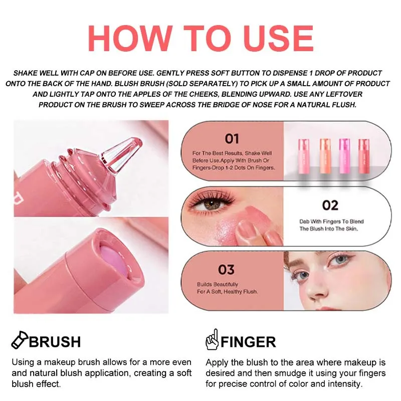 Fard à joues liquide éclaircissant, Rouge naturel, multifonctionnel, mat, fard à paupières, maquillage, 6 couleurs