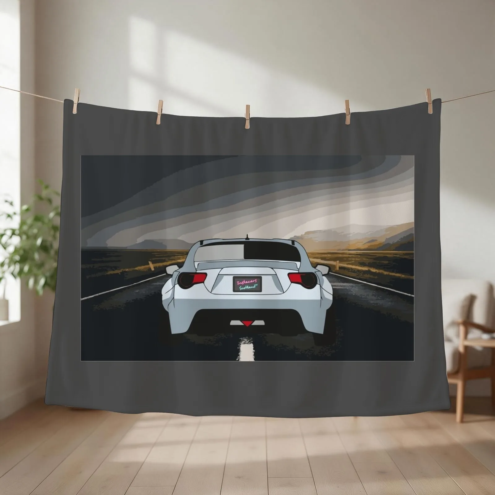 Widebody 86 Night Drive Throw Blanket couch cozy soft plush fuzzy picnic outdoor blanket