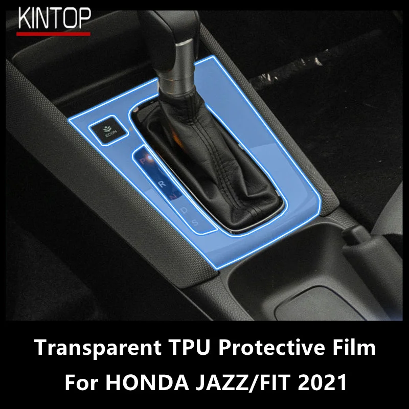 

For HONDA JAZZ/FIT 2021 Car Interior Center Console Transparent TPU Protective Film Anti-scratch Repair Film Accessories Refit