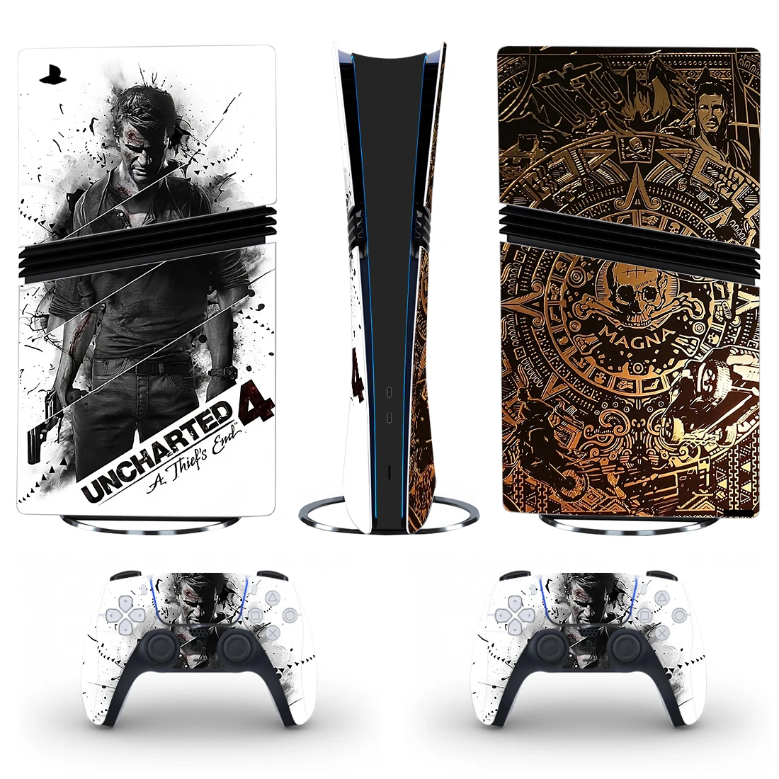 Uncharted 4 PS5 Pro Digital Skin Sticker Protector Decal Cover for Console Controller PS5 Pro Skin Sticker Vinyl