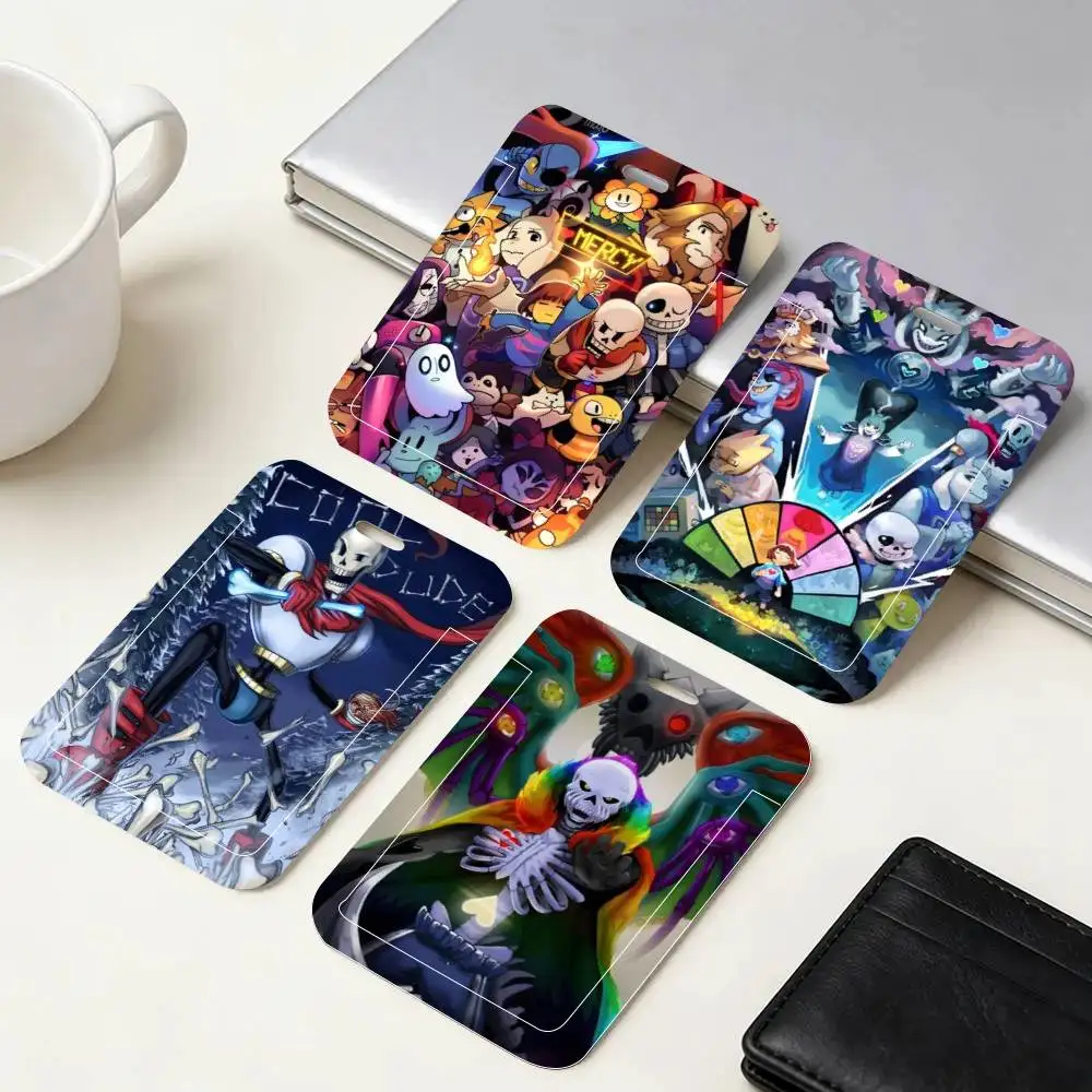 

Game U-UNDERTALE ID Card Holder Neck Strap Pendant Door Badge Holder Lanyards Keychain Work Credential Case Gift