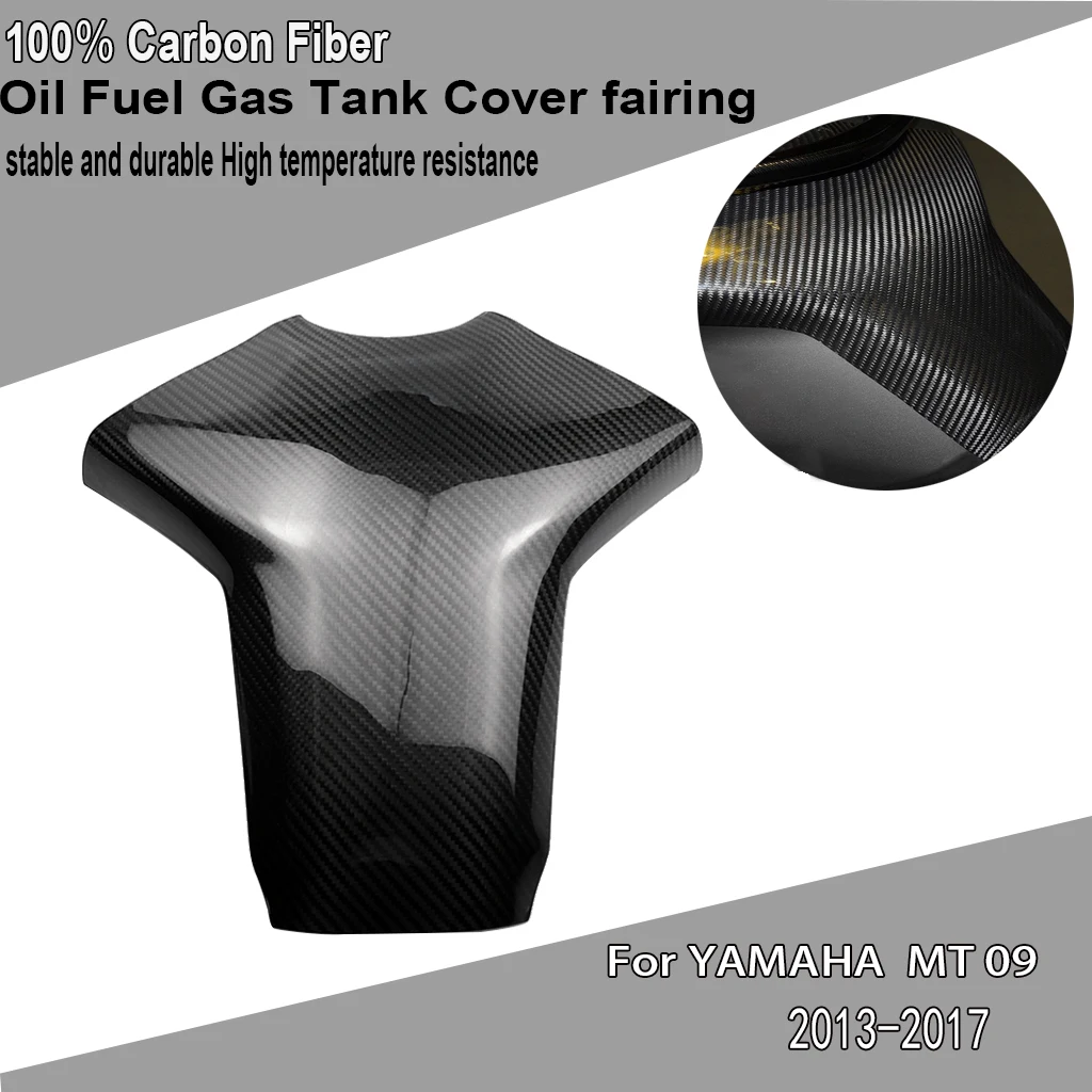 

Motorcycle Carbon Fiber Gas Fuel Oil Tank Cover Protector For Yamaha MT09 MT 09 MT-09 FZ09 FZ-09 2013-2017 Case Guard Fairing