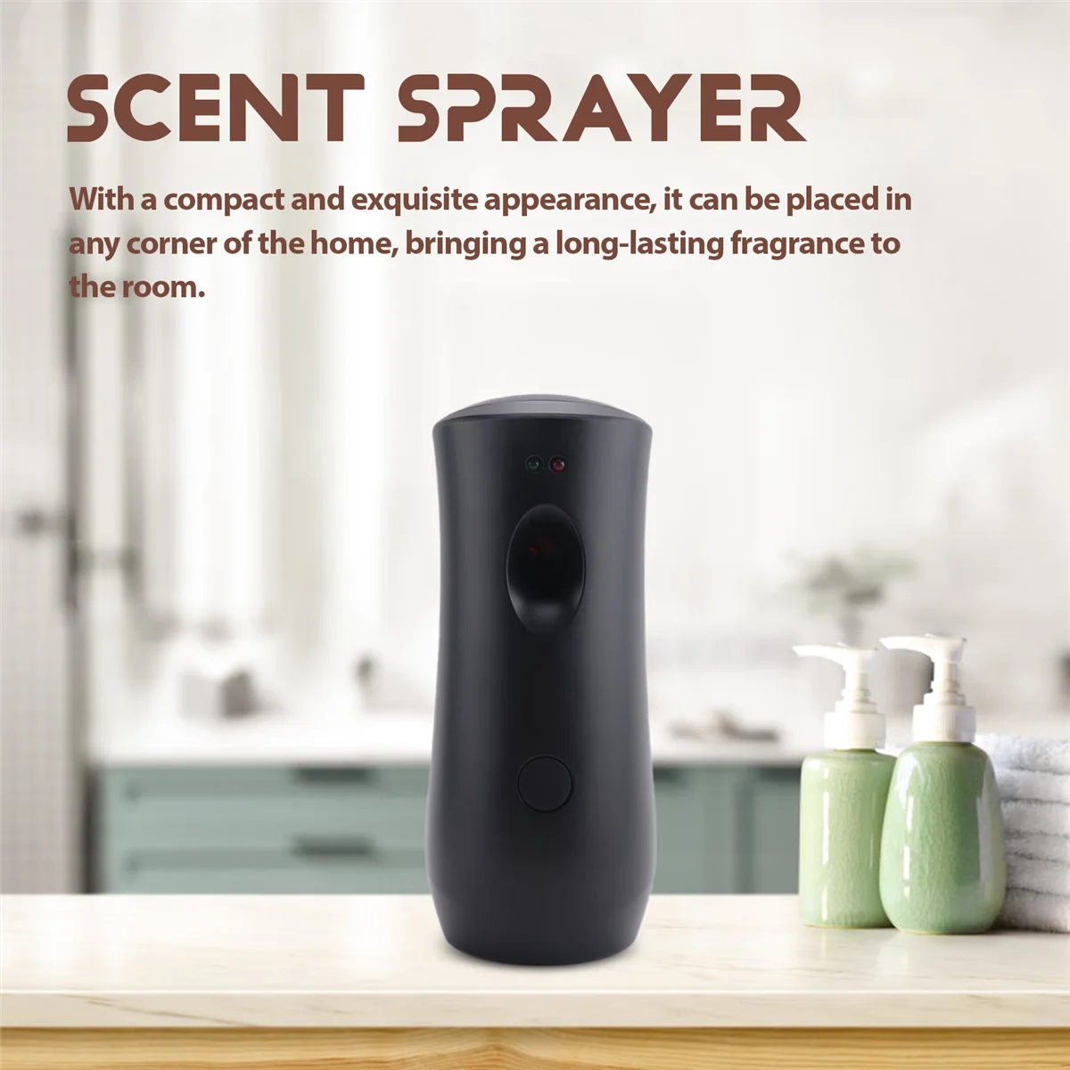 

QGHZ Automatic Scent Spraying Machine Timed Scent Sprayer Intelligent Scent Spraying Hotel Bathroom Timed Odor Cleaning,Black