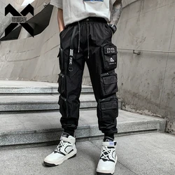 Hip Hop Tactical Cargo Pants Men Multi Pocket Joggers Trousers 2022 Autumn Functional Elastic Waist Fahsion Streetwear Pant