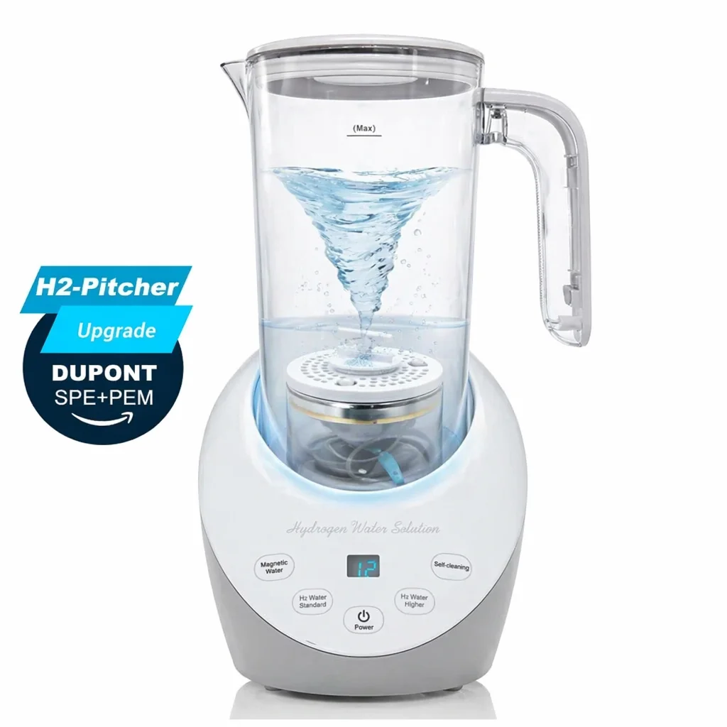 Hydrogen Water Pitcher - BPA Free Rich Hydrogen Water Generator Electrolysis Jug with SPE/PEM Technology. Hydrogen Water Machine