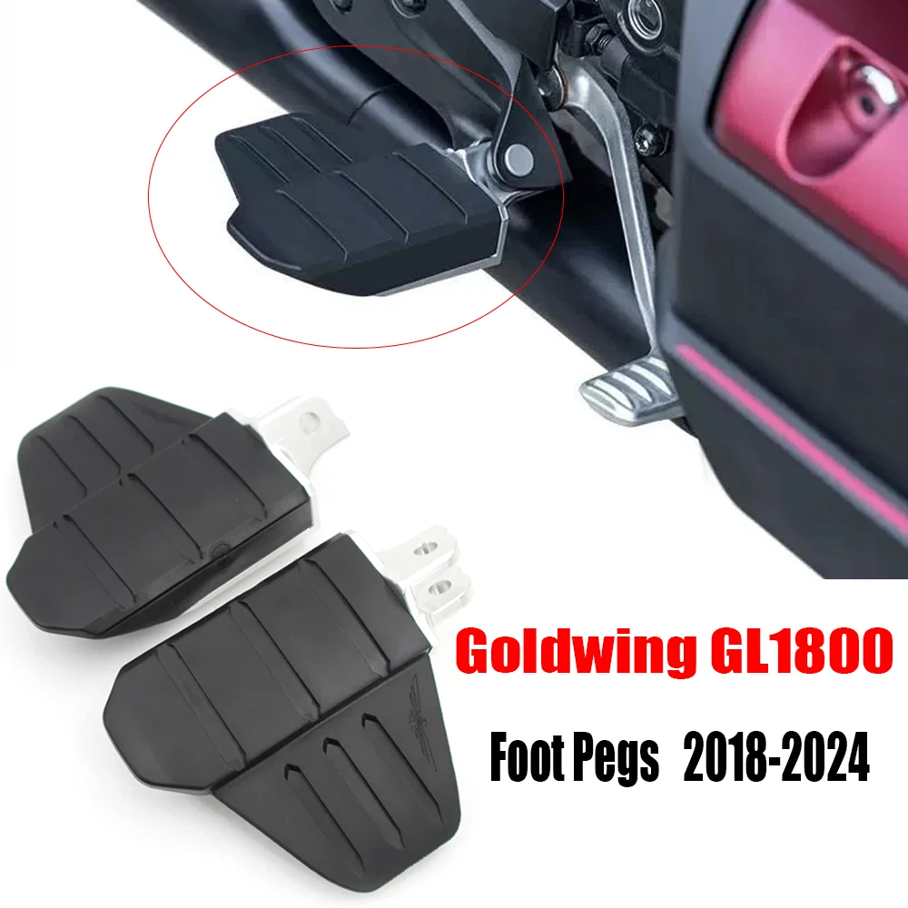 Motorcycle Driver Foot Rest Goldwing 1800 Foot Pegs Footrests Highway Peg Mounts For Honda GoldWing 1800 Tour DCT 2018-2024