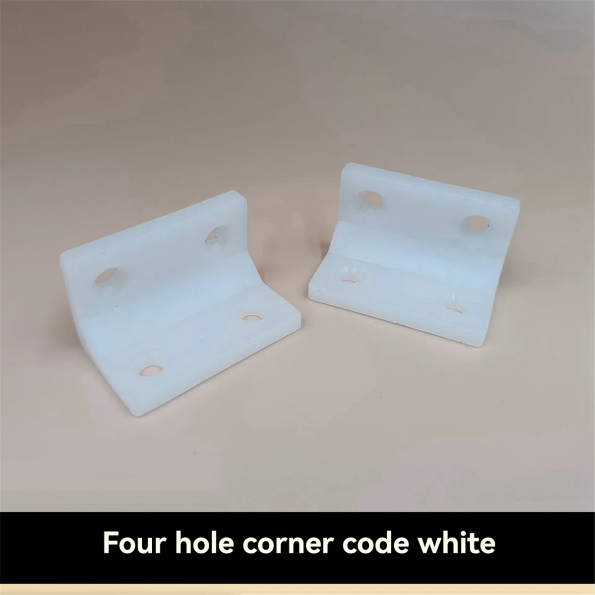 100pcs Four-Hole Corner Bracket Cabinet Shelf Support Plastic Bracket Heavy-Duty L-Shaped Furniture Connector