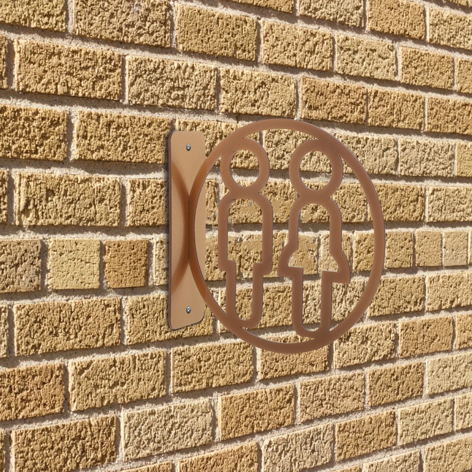 لافتة مرحاض مزدوجة الجوانب من الأكريليك للرجال والنساء، لافتة مرحاض مثبتة على الحائط، لافتة مرحاض للأعمال المكتبية المنزلية #6