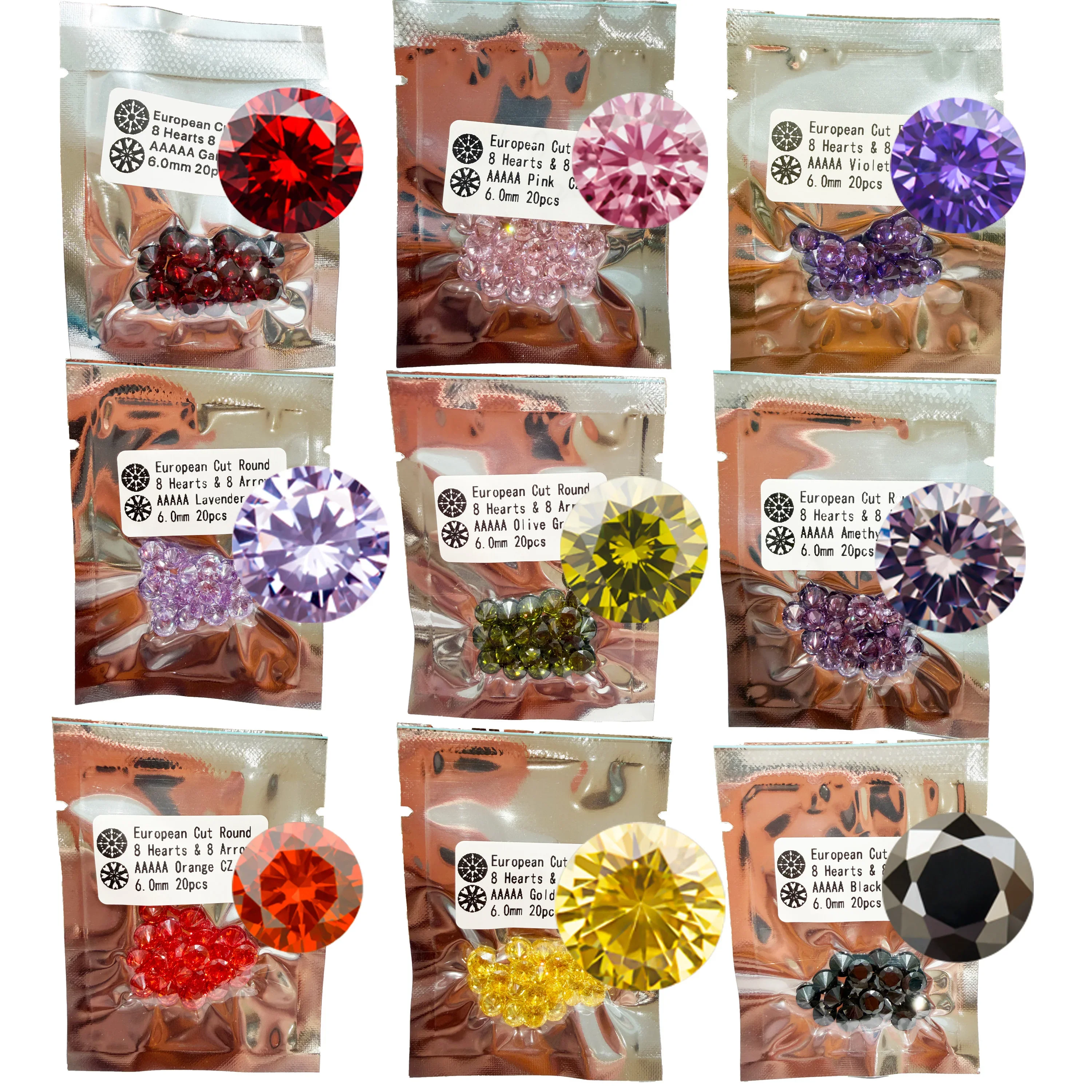 

12 Various Color Cubic Zirconia AAAAA Quality 600~700 Degree Heat Resistance DIY Bracelet Necklaces Pink Loose Beads 1.0-12.0mm