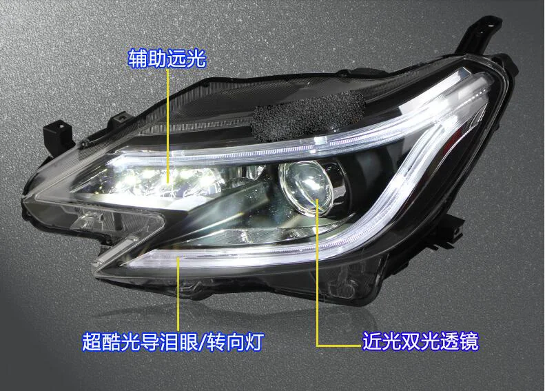 Video 2pcs Car Styling Head Lamp for Reiz Headlight 2014`2018year Mark X taillight head light DRL H7 Hid Angel Eye Bi Xenon Beam