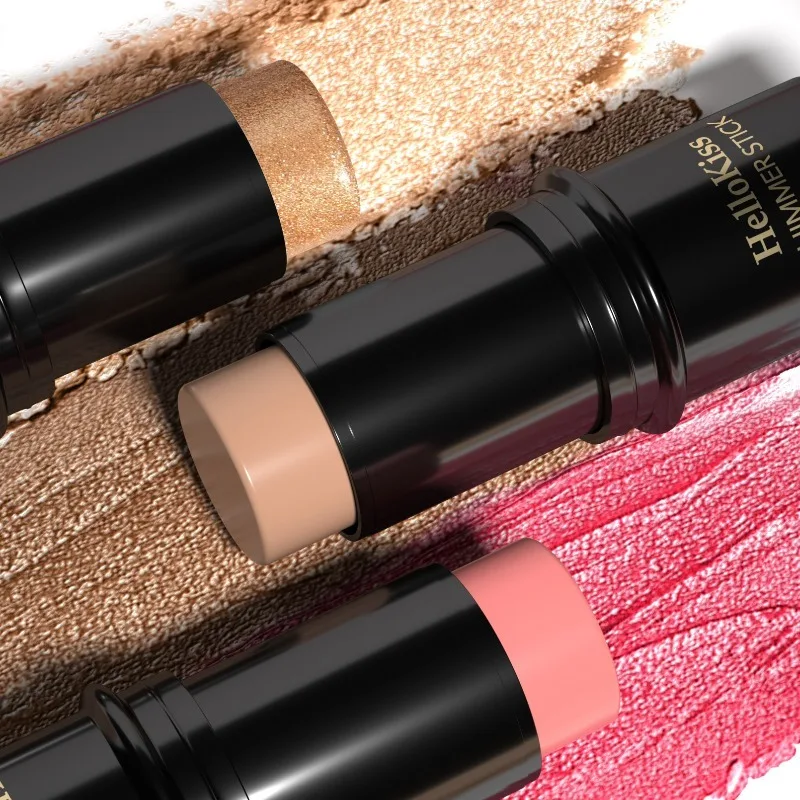 Barra para esculpir rostro de precisión, para un contorno definido, Aegyo Sal brillante, colorete y base impecable, crema mezclable sin costuras