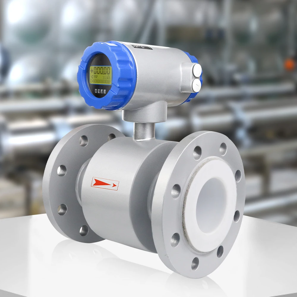 Sewage Waste Water Flowmeter Integrated Electromagnetic Electronic Flow Meter 4-20mA RS485 Modbus