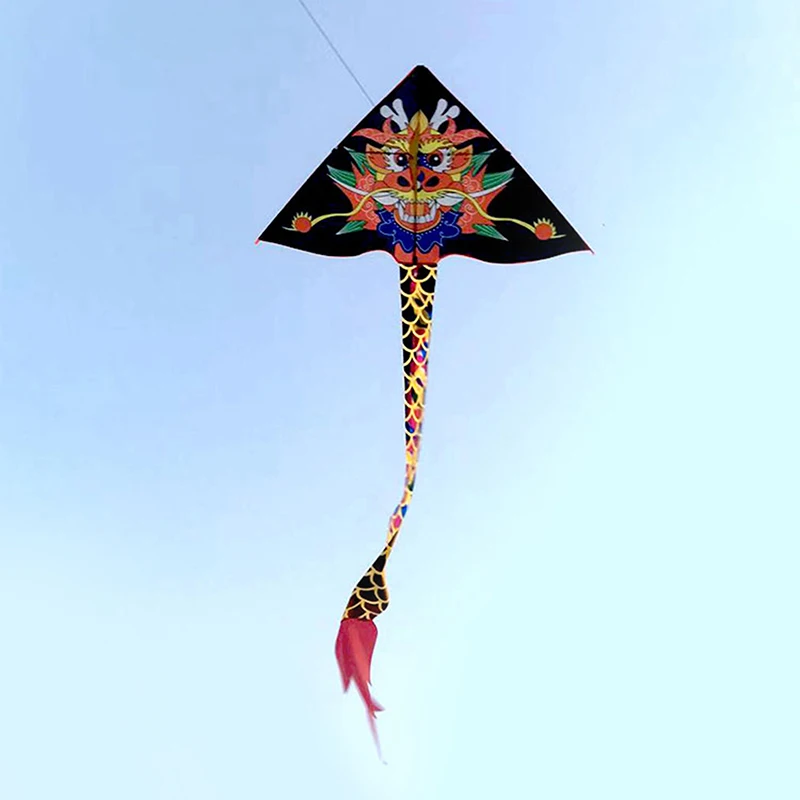 Pipa de dragón grande para niños y adultos, fácil de volar con cola, enorme juguete al aire libre