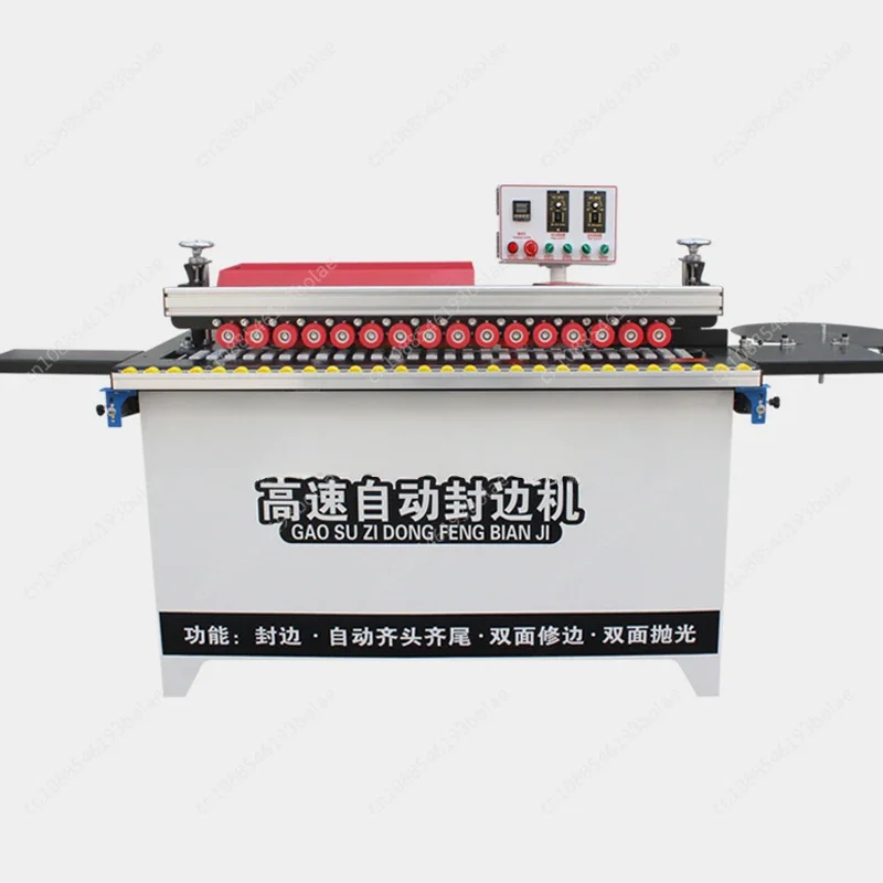 DW802 straight 150KG full automatic wood edge banding machine with gluing,trimming,buffing and end cutting