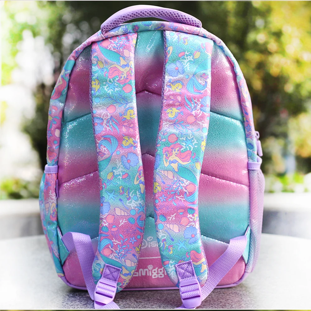 Mini mochila de lantejoulas com lancheira para crianças, mochilas escolares para meninas, saco para estudantes, adolescentes, miniso, disney, mochila presentes