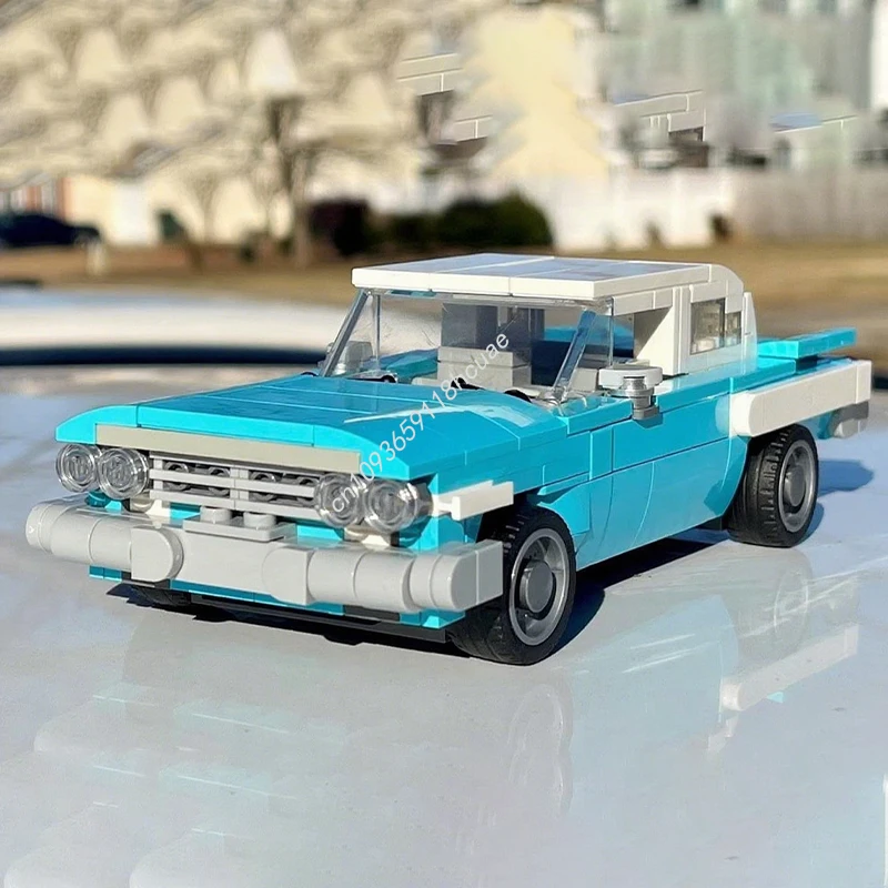 

315 шт. MOC 1960 галстук-бабочка бискайн средний лазур городской Чемпион суперкар DIY образовательный строительный блок Рождественский подарок продвинутый